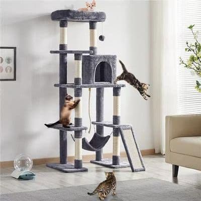 Yaheetech 63-inch multi-level plush cat tree for Bengal cats