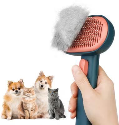 aumuca Self Cleaning Slicker Brush, Green